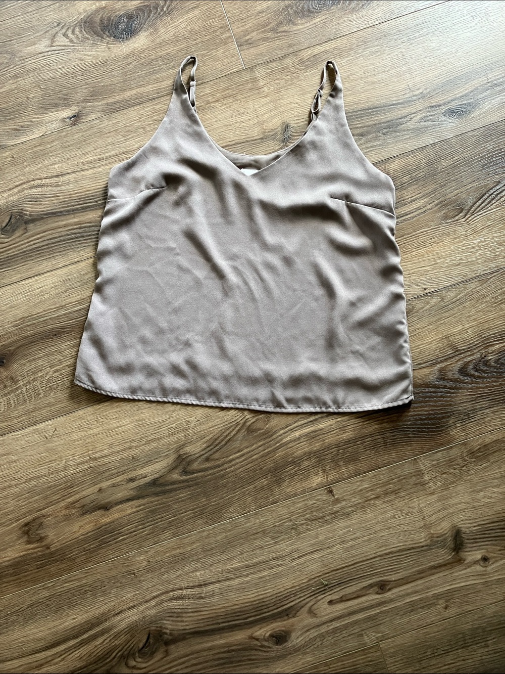 a new day Taupe V-Neck Satin Cami